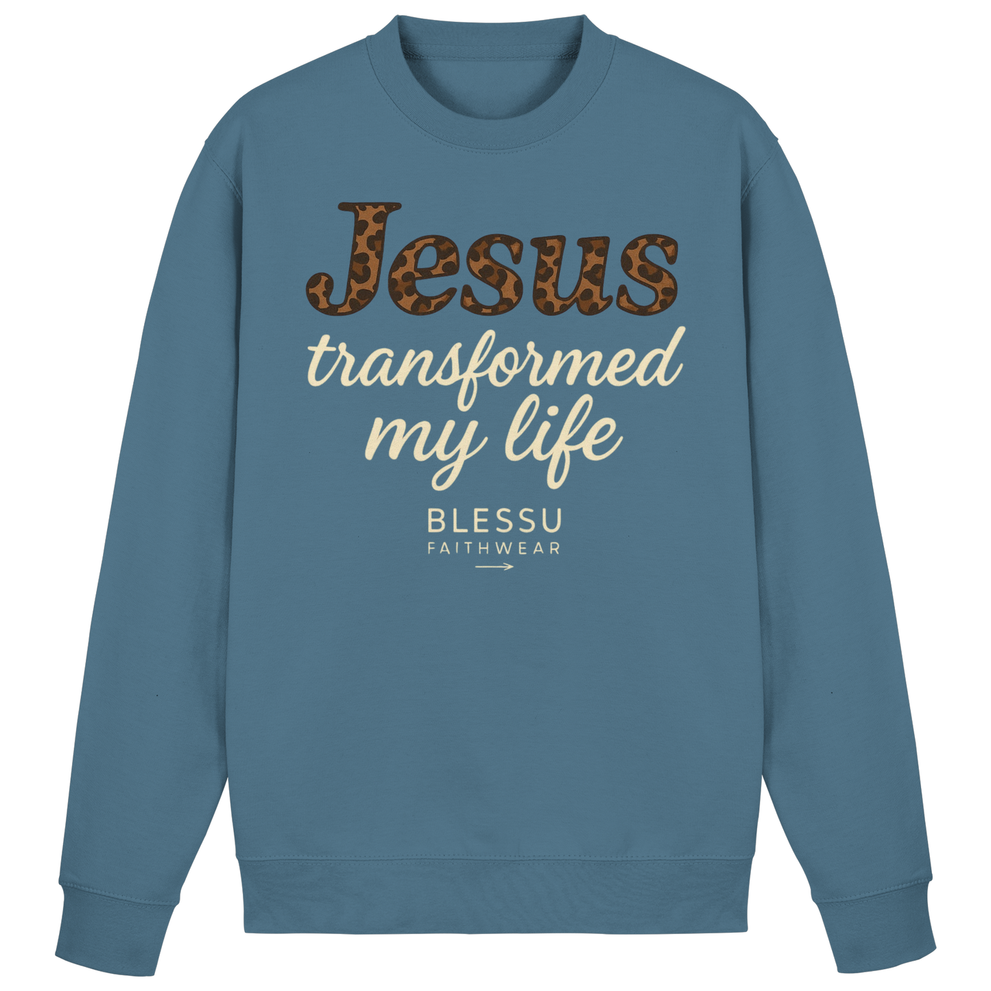 . BLESSU™ Damen Sweatshirt – „Jesus Changed My Life“