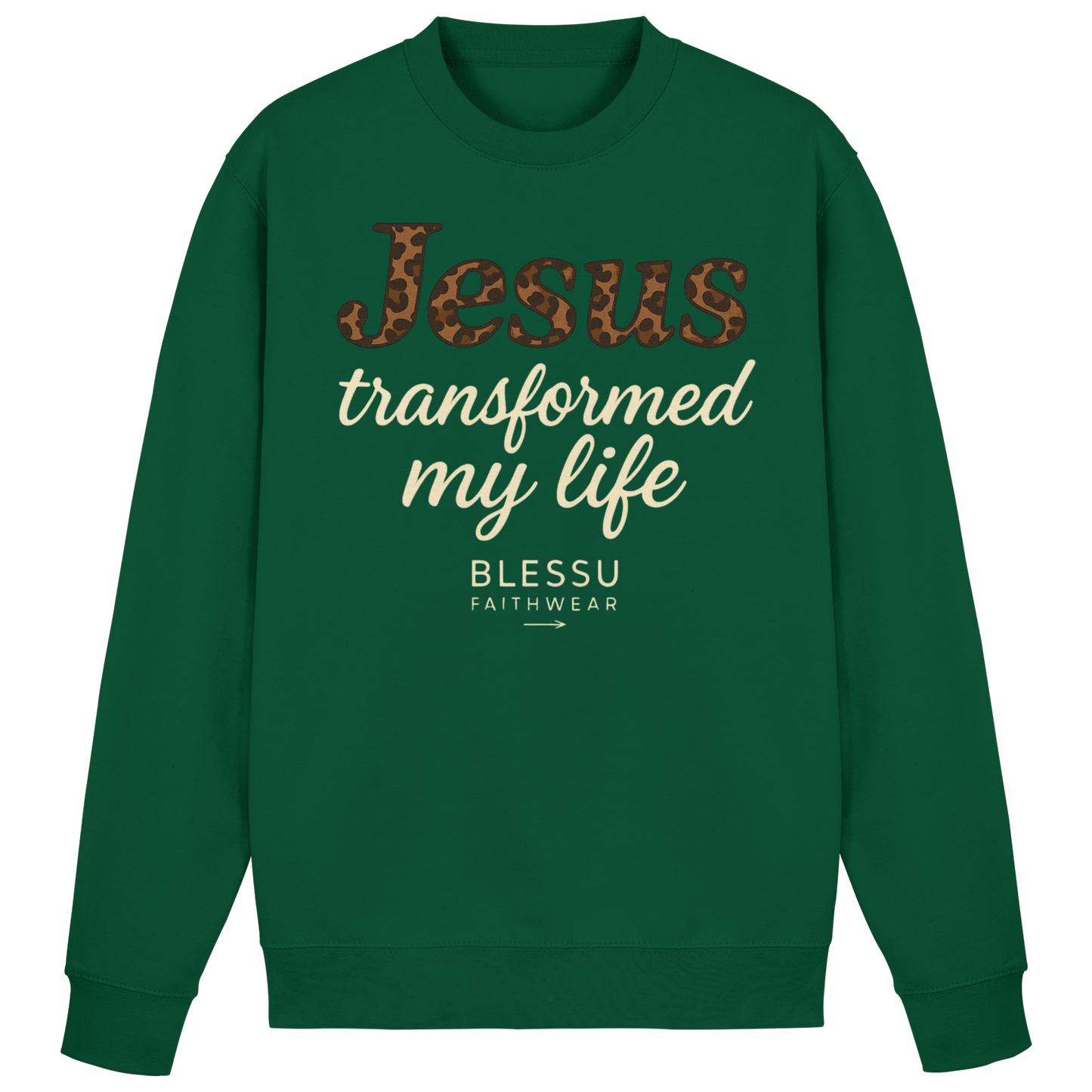. BLESSU™ Damen Sweatshirt – „Jesus Changed My Life“
