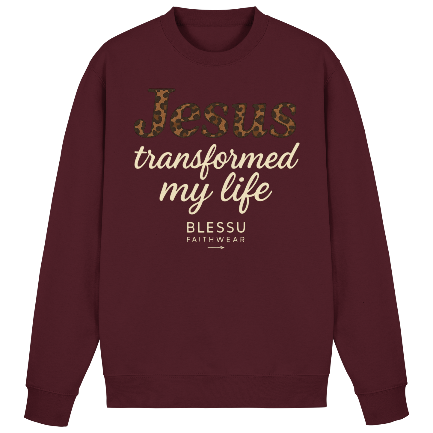 . BLESSU™ Damen Sweatshirt – „Jesus Changed My Life“