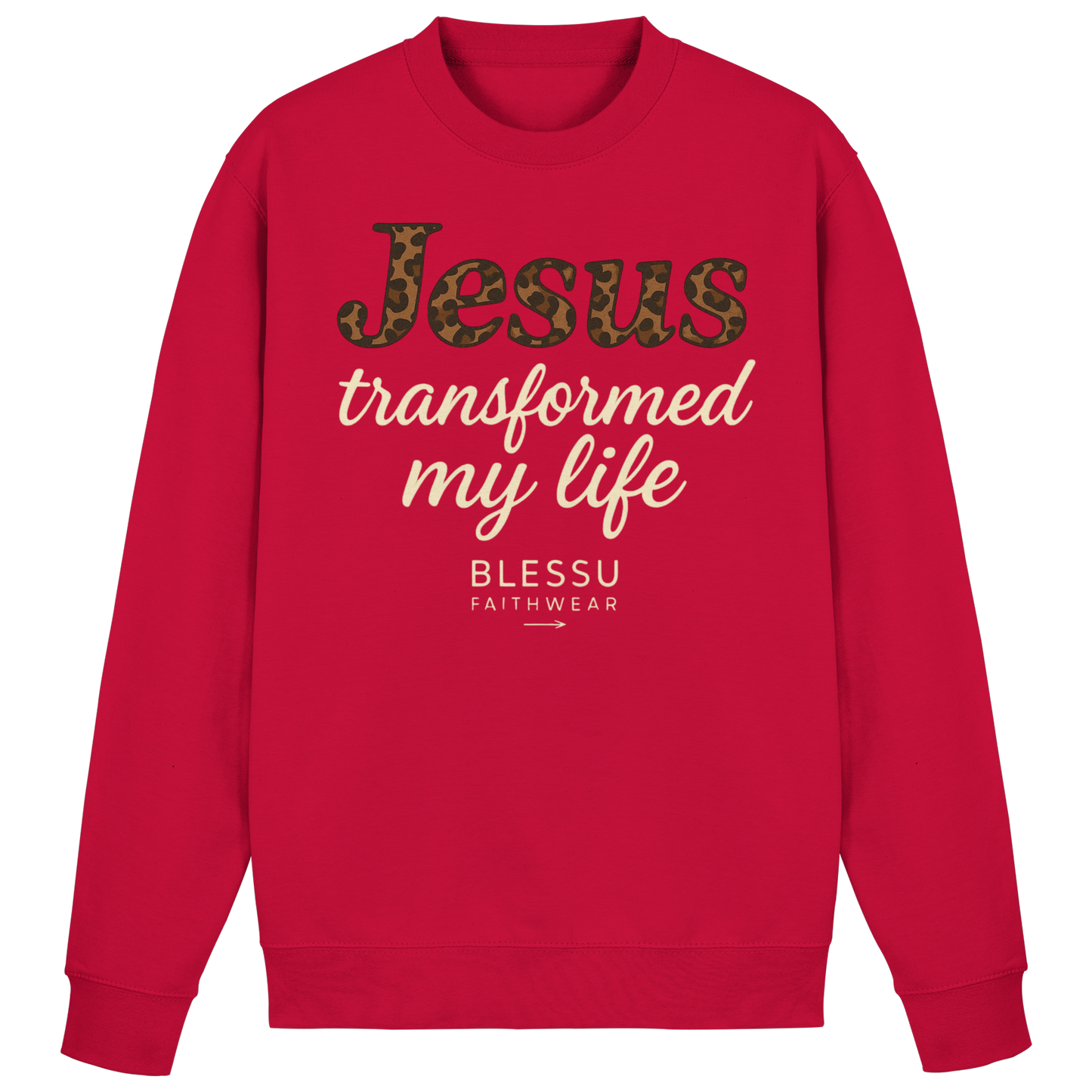 . BLESSU™ Damen Sweatshirt – „Jesus Changed My Life“
