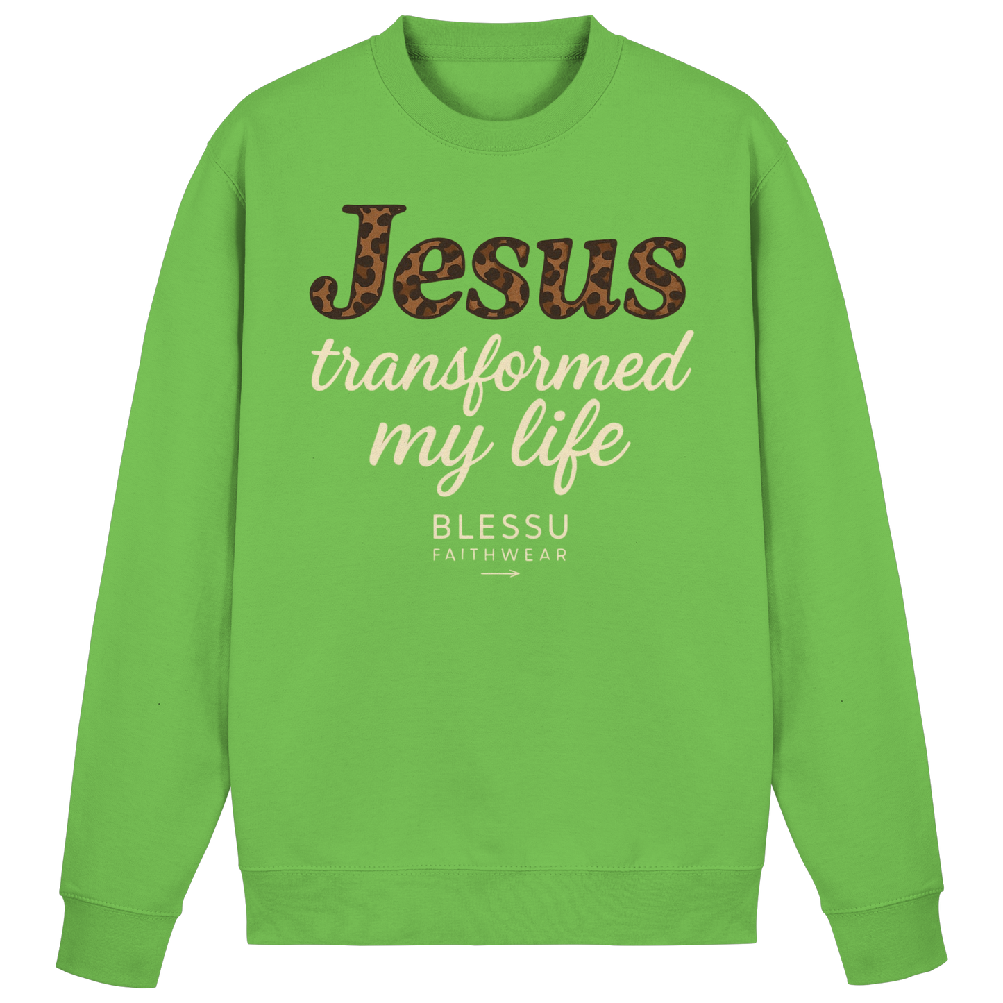 . BLESSU™ Damen Sweatshirt – „Jesus Changed My Life“