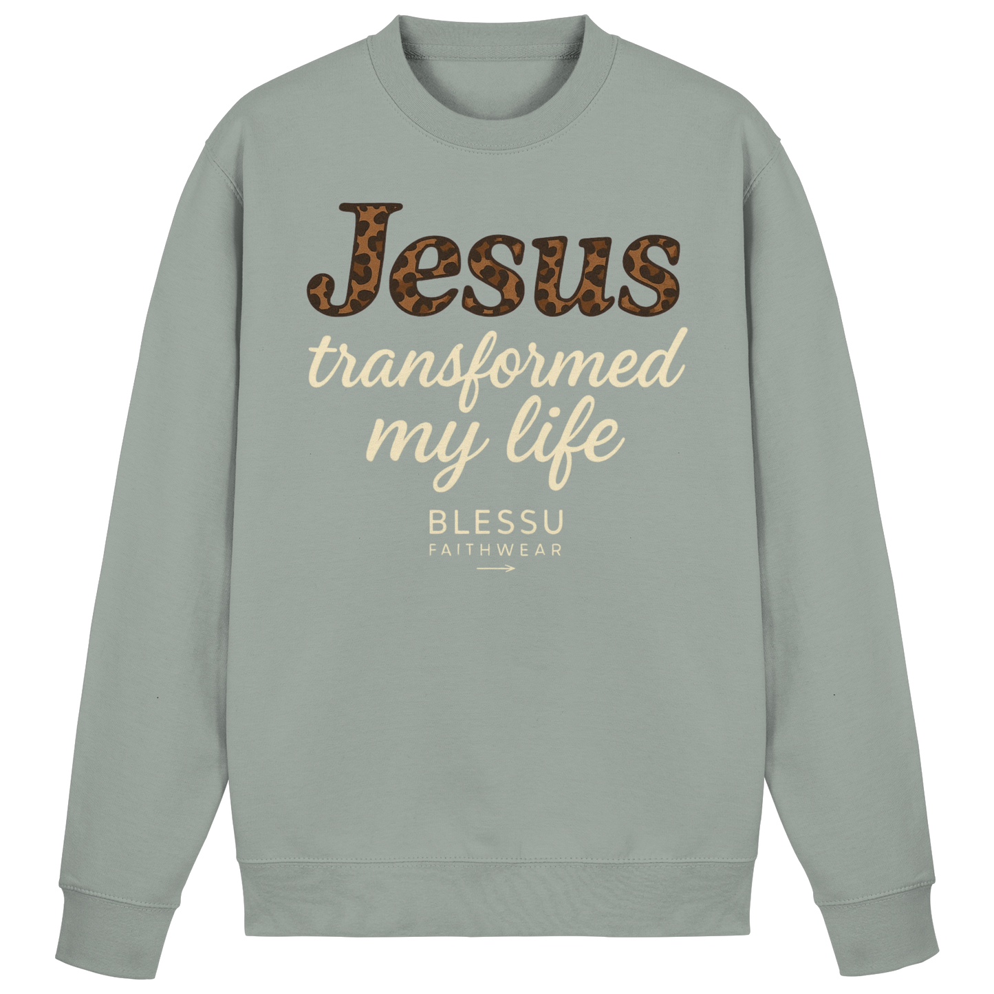 . BLESSU™ Damen Sweatshirt – „Jesus Changed My Life“