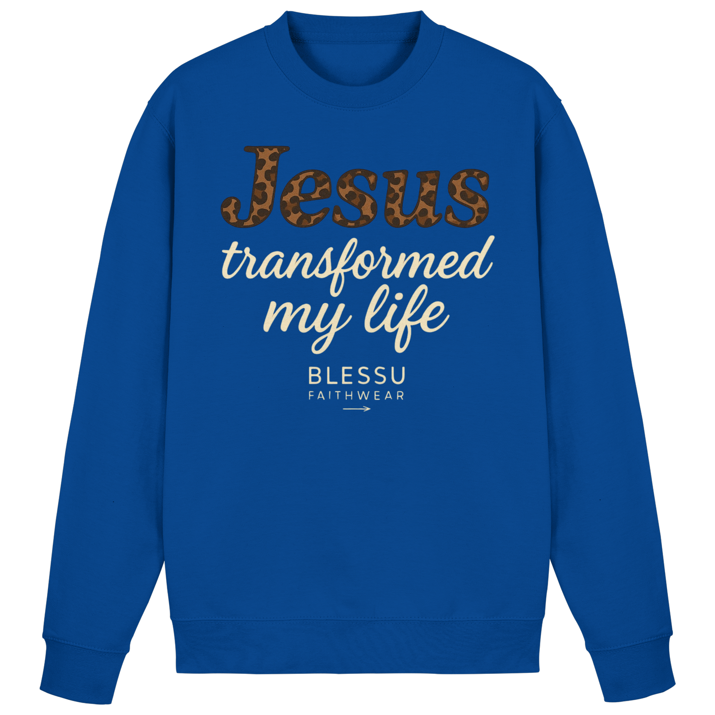 . BLESSU™ Damen Sweatshirt – „Jesus Changed My Life“